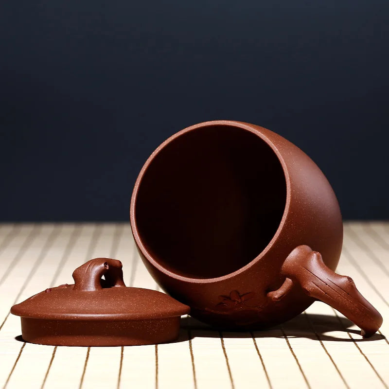 yixing purple sand cup pure manual cover cup tea cup female undressed ore custom lettering treasures decals tea sets
