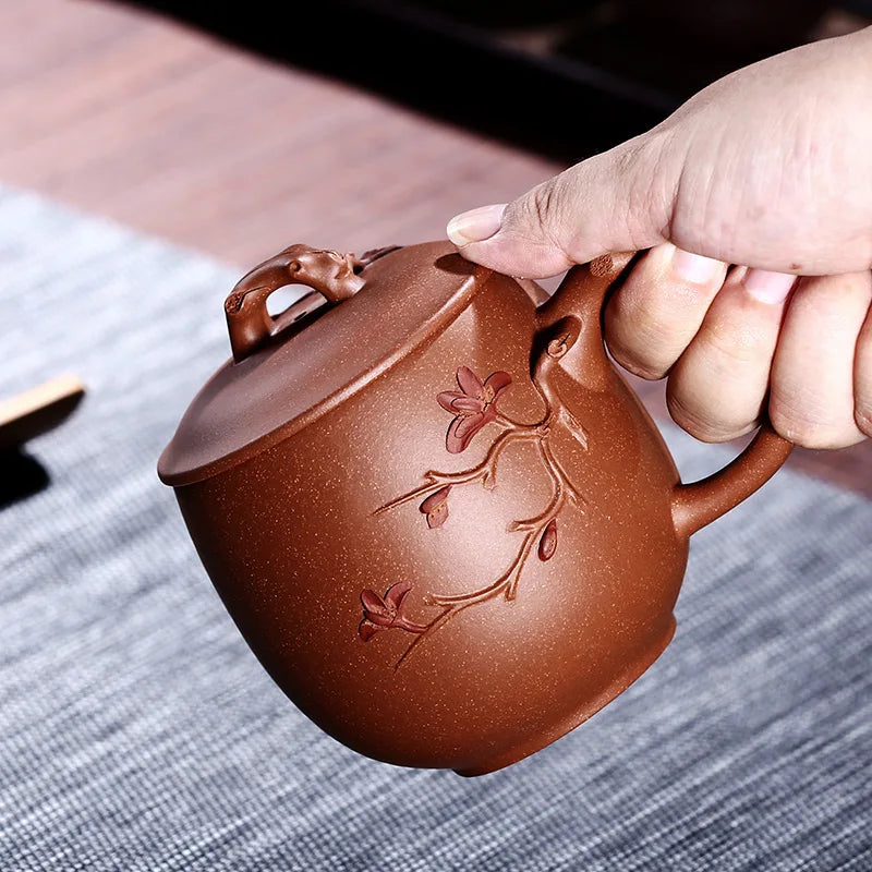 yixing purple sand cup pure manual cover cup tea cup female undressed ore custom lettering treasures decals tea sets