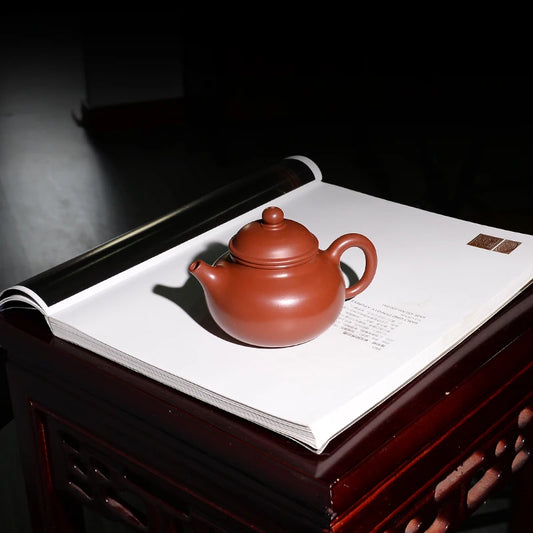 zisha tea pot Dahongpao clay full handmade kungfu pot real yixing zisha purple grit original ore RongTian pots of tea marked