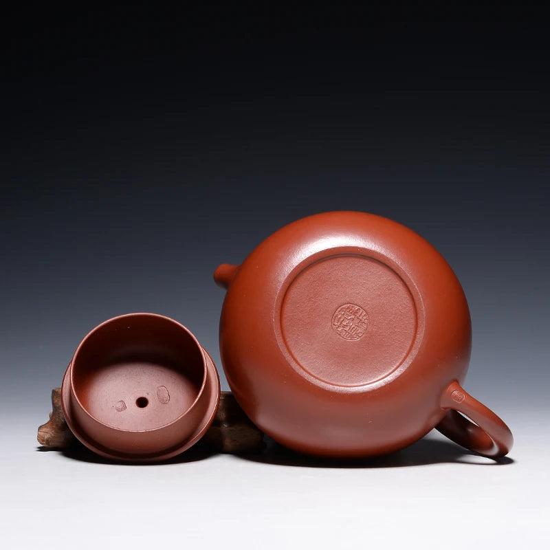 zisha tea pot Dahongpao clay full handmade kungfu pot real yixing zisha purple grit original ore RongTian pots of tea marked