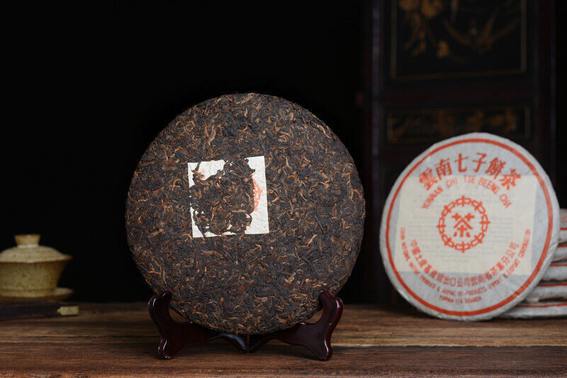 357g,China 2005 Yunnan Zhong Cha Red Label puer Puerh Pu erh Cake Cooked Tea er