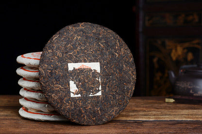 357g,China 2005 Yunnan Zhong Cha Red Label puer Puerh Pu erh Cake Cooked Tea er