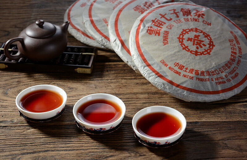 357g,China 2005 Yunnan Zhong Cha Red Label puer Puerh Pu erh Cake Cooked Tea er